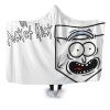 pocket rick hooded blanket coddesigns adult premium sherpa 965 - Rick And Morty Shop