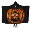 pumpkin rick hooded blanket coddesigns adult premium sherpa 774 - Rick And Morty Shop