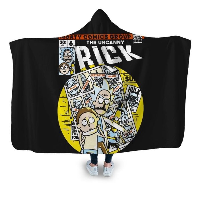 rick morty days hooded blanket coddesigns adult premium sherpa 172 - Rick And Morty Shop