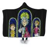 rick stain hooded blanket coddesigns adult premium sherpa 428 - Rick And Morty Shop