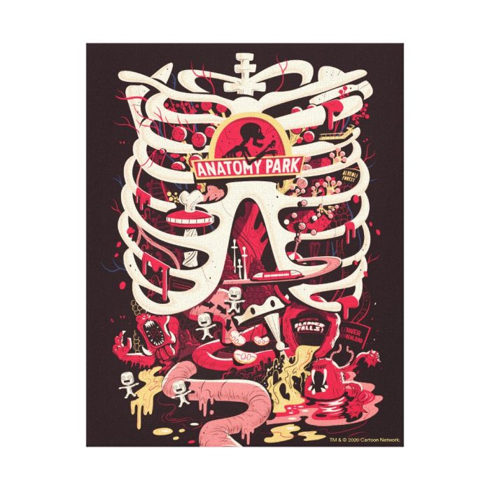 rick and morty anatomy park rib cage canvas print - Rick And Morty Shop