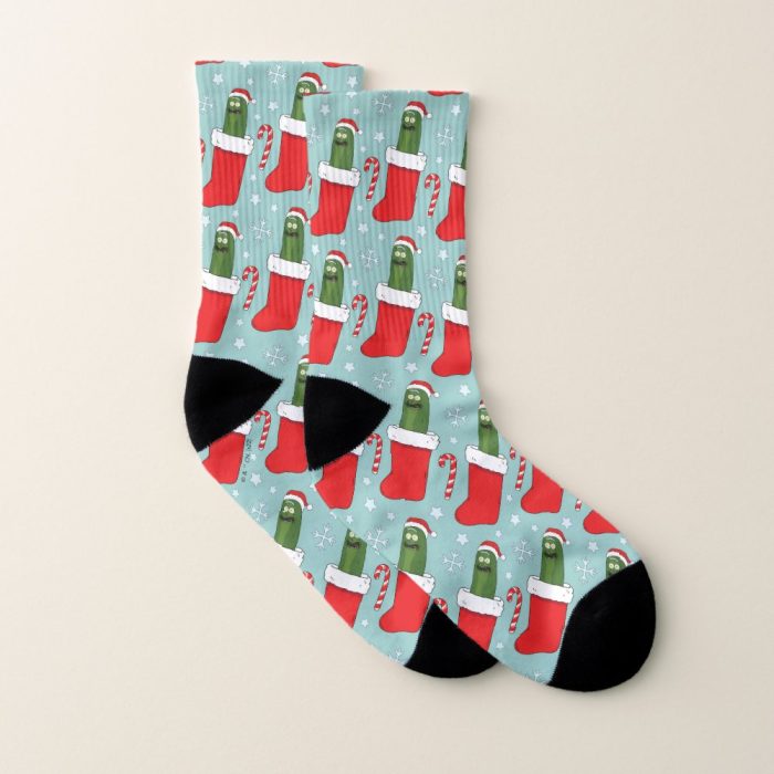 rick and morty christmas pickle rick pattern socks r4af67dfaef7a4bf2b4e2f6aac90acfd6 ejsjd 1000 - Rick And Morty Shop