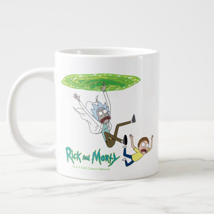 rick and morty falling out of portal giant coffee mug r99e69aec4cb848e6b4fa675f4cc036a6 kjukt 1000 - Rick And Morty Shop
