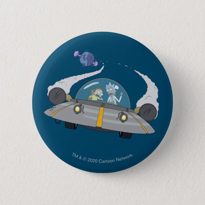 rick and morty flying off in space ship button re4159ec336bd479ebb1edc5ba959b084 k94rf 1000 - Rick And Morty Shop