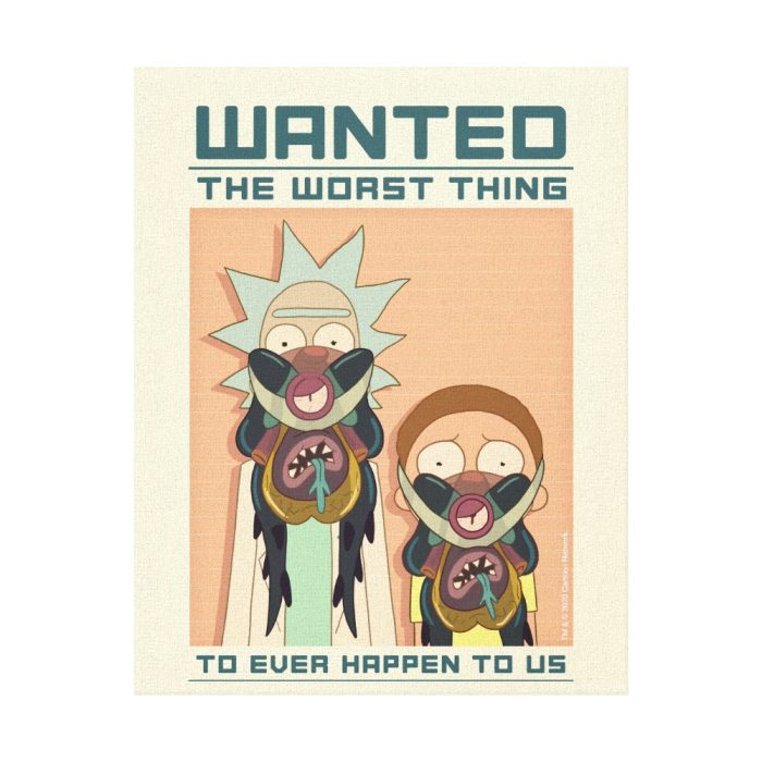 rick and morty glorzo wanted poster canvas print - Rick And Morty Shop