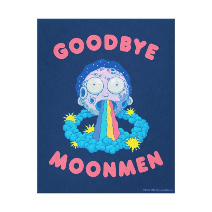 rick and morty goodbye moonmen canvas print - Rick And Morty Shop