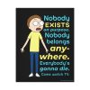 rick and morty nobody exists on purpose canvas print reb417eec190f4340b330535fe1598076 x5i7 8byvr 1000 - Rick And Morty Shop
