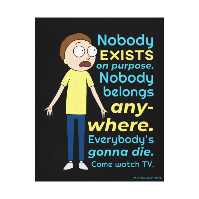 rick and morty nobody exists on purpose canvas print - Rick And Morty Shop