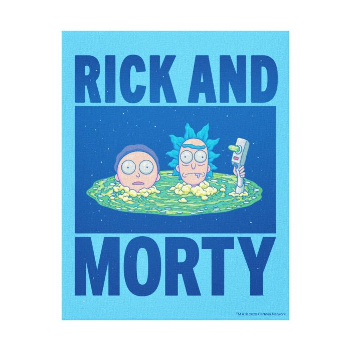 rick and morty peeking through portal canvas print - Rick And Morty Shop