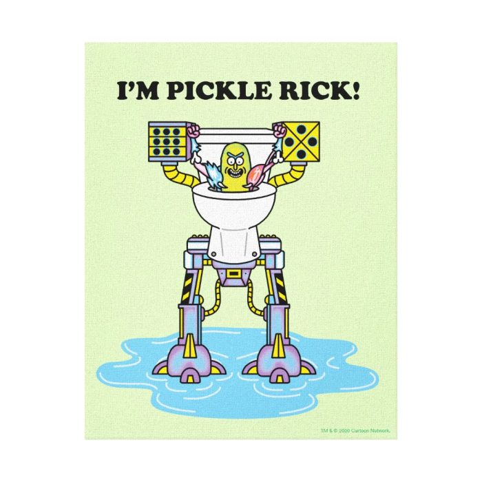 rick and morty pickle rick toilet mech canvas print - Rick And Morty Shop