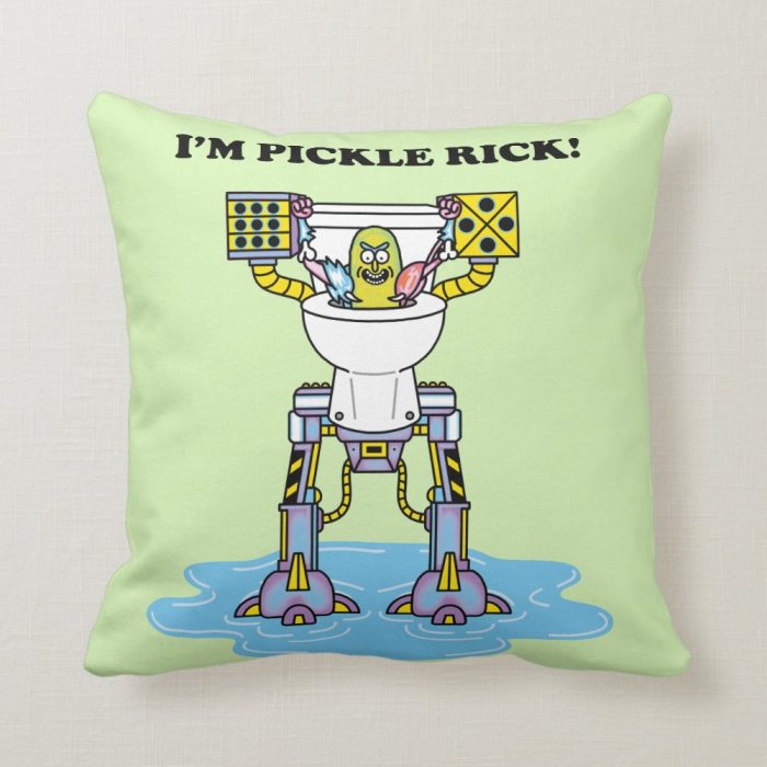 rick and morty pickle rick toilet mech throw pillow rb68c6b5f1c3745a29a7b60449f99cde4 6s309 8byvr 1000 - Rick And Morty Shop