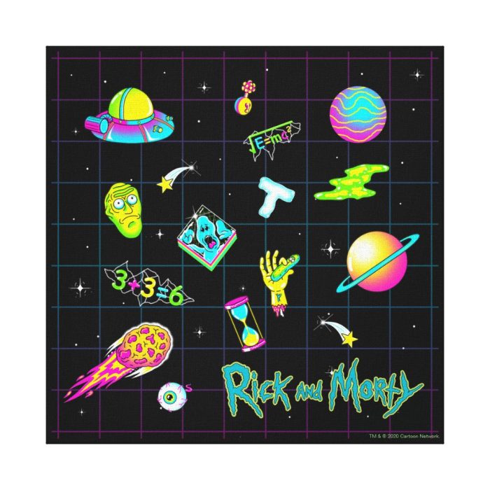 rick and morty psychedelic season 3 pattern canvas print - Rick And Morty Shop