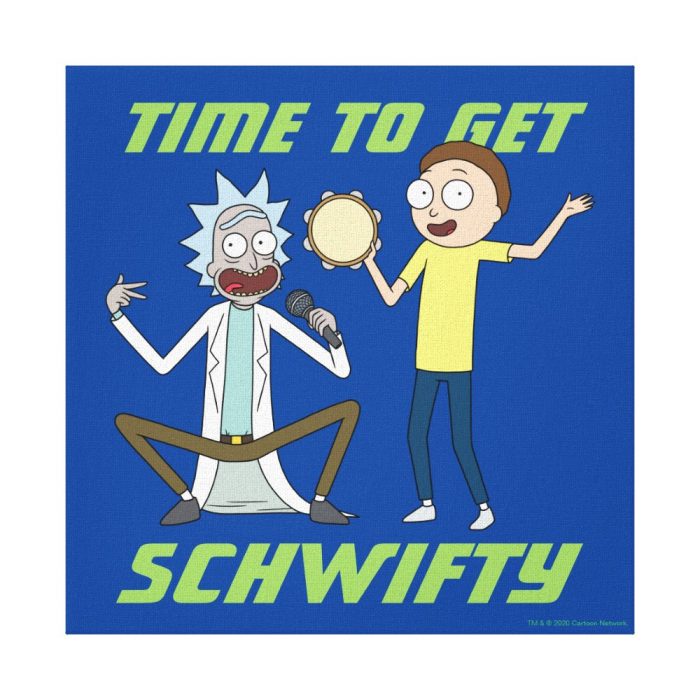 rick and morty time to get schwifty canvas print - Rick And Morty Shop
