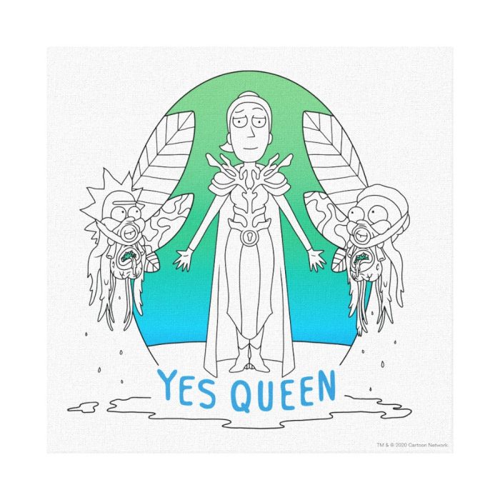rick and morty yes queen canvas print - Rick And Morty Shop