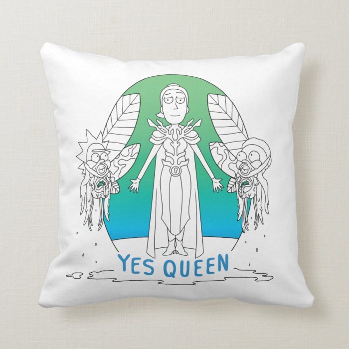 rick and morty yes queen throw pillow r5f0b371751e8423593d358a4d81e196d 6s309 8byvr 1000 - Rick And Morty Shop