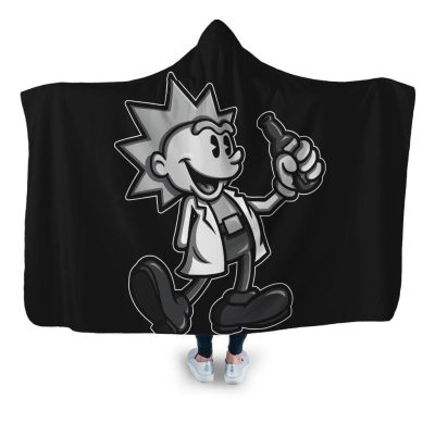 ricky rouse hooded blanket coddesigns adult premium sherpa 931 - Rick And Morty Shop
