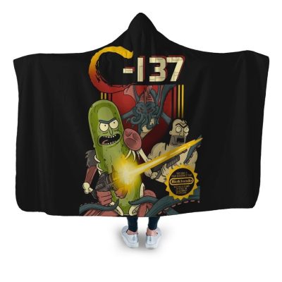 schwifty squad hooded blanket coddesigns adult premium sherpa 564 - Rick And Morty Shop