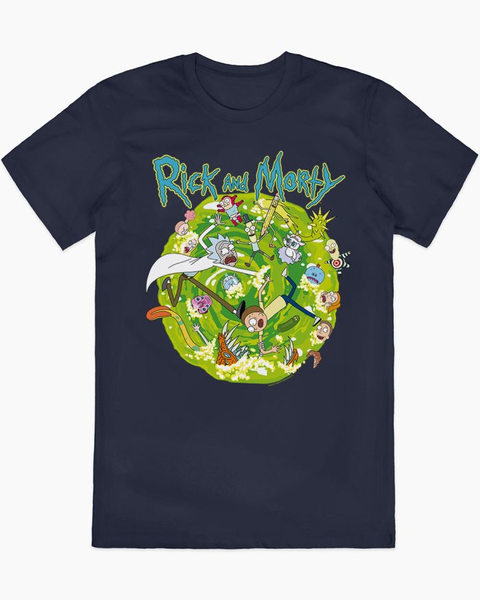 Portal Collage T-Shirt - Rick and Morty Shop