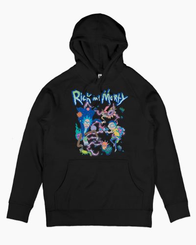 black rick and morty creatures hoodie - Rick And Morty Shop