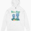white rick and morty statues hoodie - Rick And Morty Shop