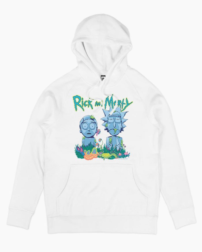 white rick and morty statues hoodie - Rick And Morty Shop