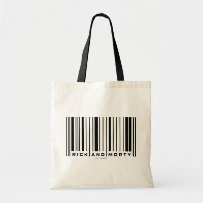 Rick and Morty Bar Code Graphic Tote Bag