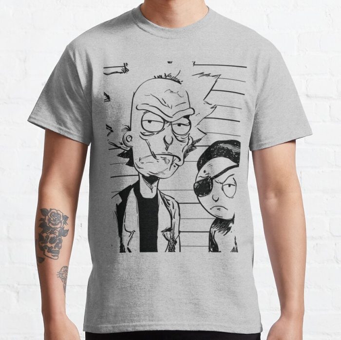 ssrcoclassic teemensheather greyfront altsquare product1000x1000.u1 1 - Rick And Morty Shop