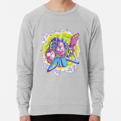 ssrcolightweight sweatshirtmensheather greyfrontsquare productx1000 bgf8f8f8 7 - Rick And Morty Shop