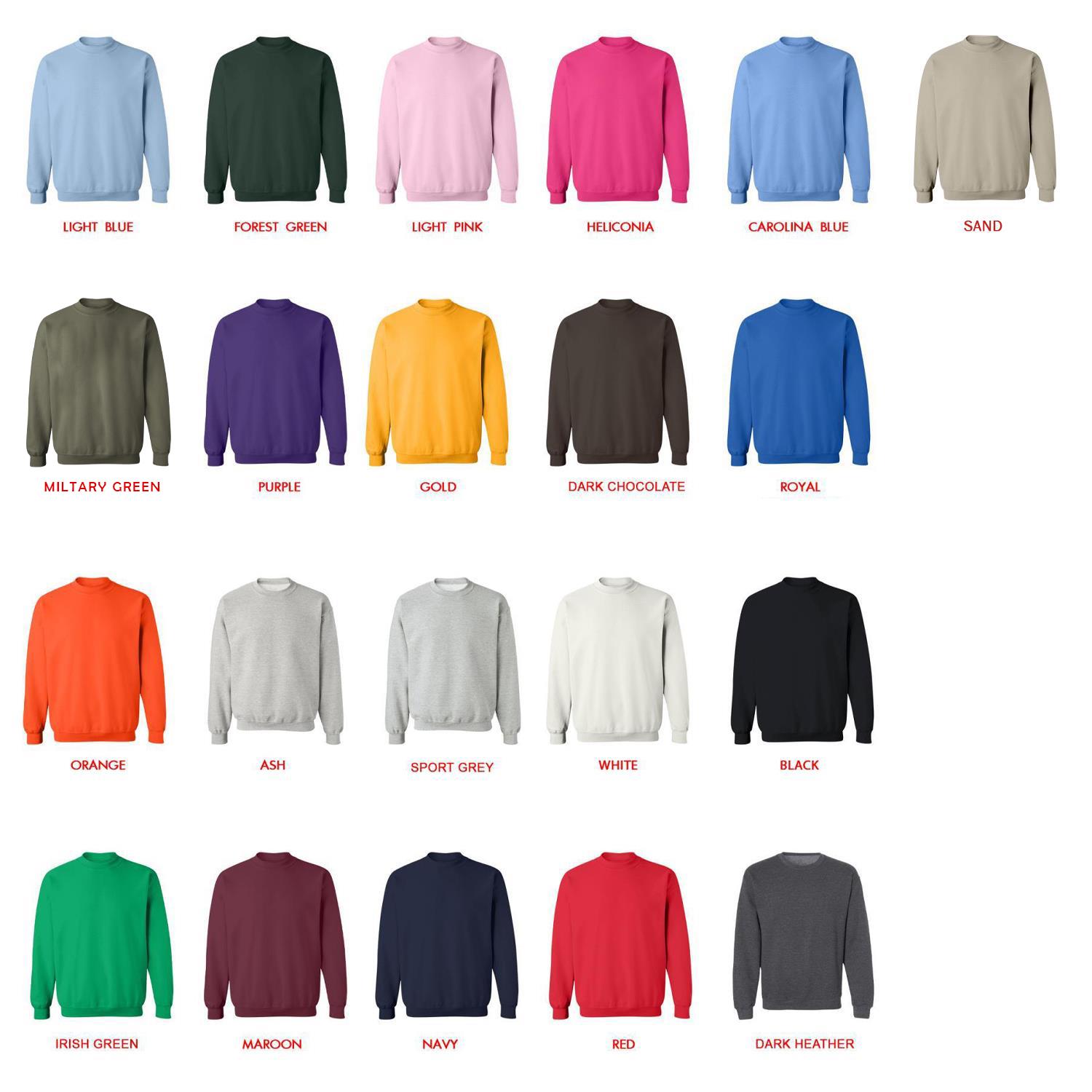 sweatshirt color chart - Rick And Morty Shop