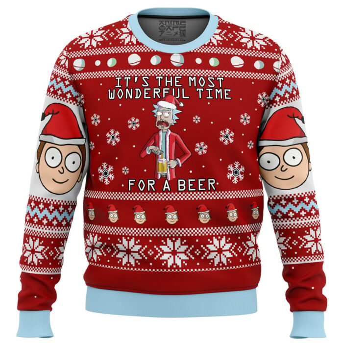 Ugly Christmas Sweater front 72 - Rick And Morty Shop